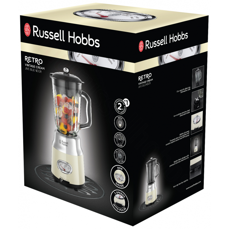 Russell Hobbs Stolní mixér Retro Vintage Cream