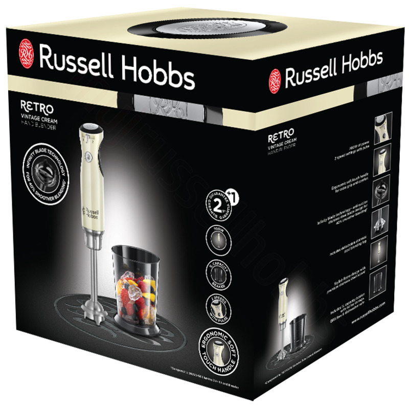 Russell Hobbs Tyčový mixér Retro Vintage Cream